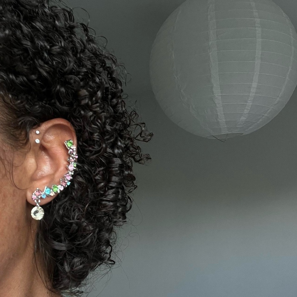 Colorful Earring with Gem Accents